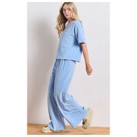 TERRY STRIPES   WIDE LEG